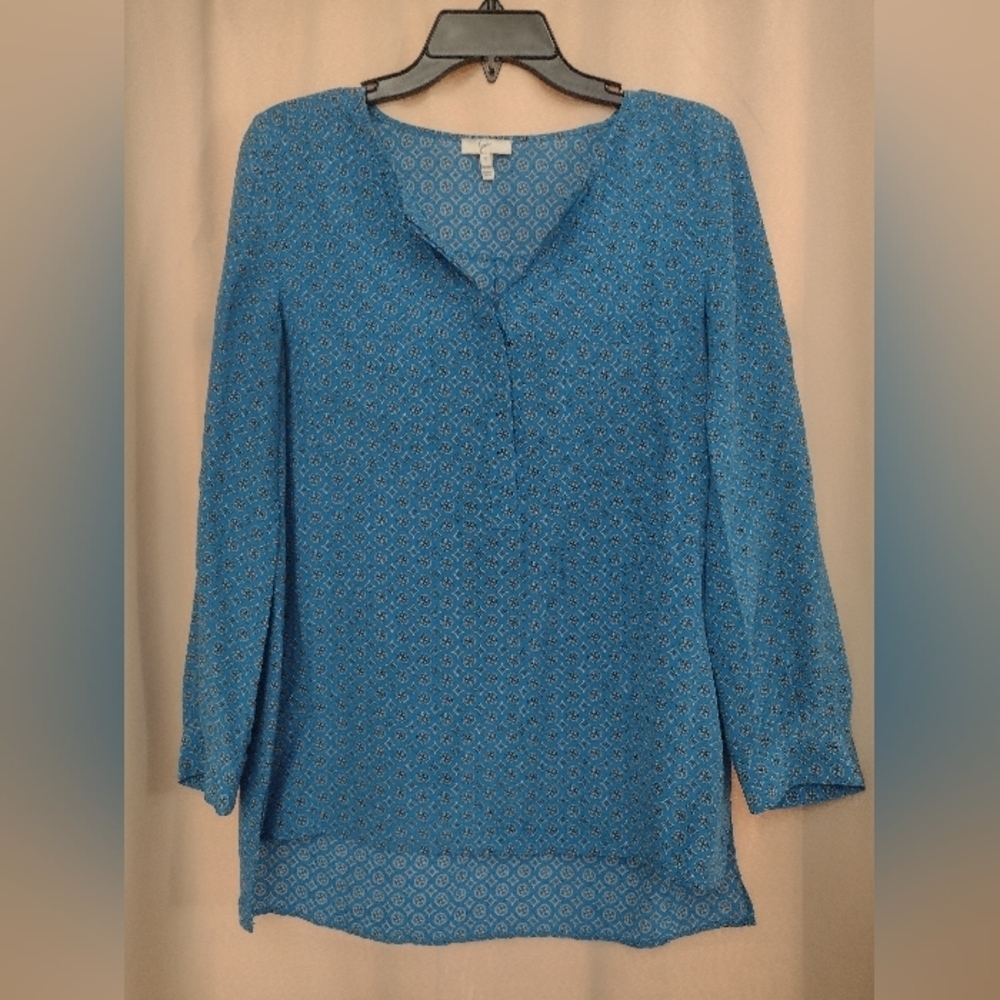 Joie Small Blue Half Button Tunic